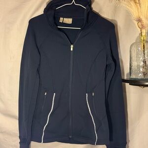 Athleta Dark Blue Zip-Up Jacket